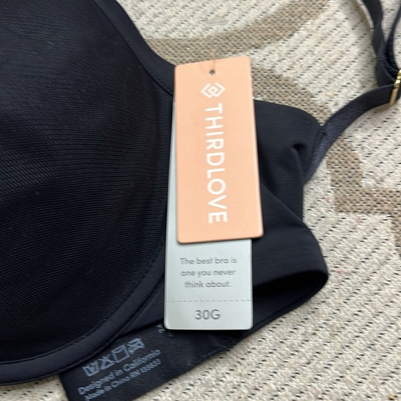 ThirdLove 24/7 Classic contour plunge Black Bra size 30G - Picture 16 of 17